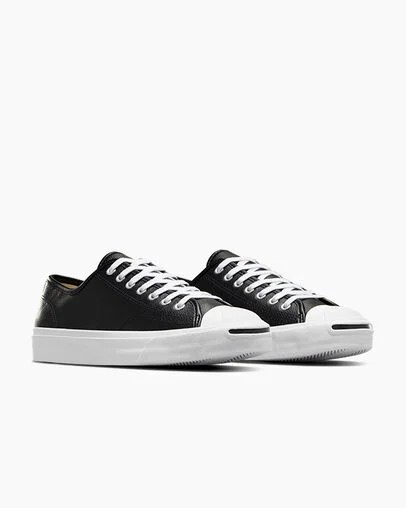 Black / White Converse Jack Purcell Leather Men Tennis Shoes UK | C-58934019