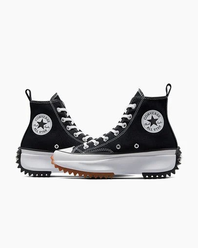 Black / White Converse Run Star Hike Men Platform Shoes UK | C-84936529