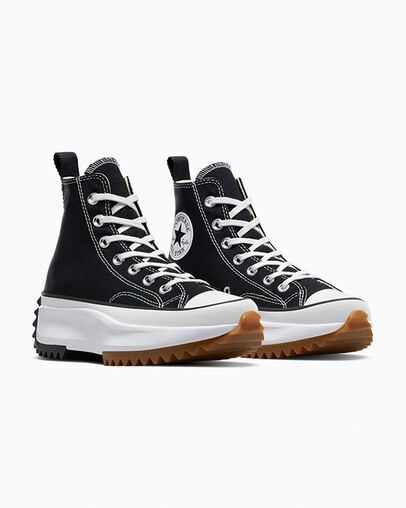 Black / White Converse Run Star Hike Women Platform Shoes UK | C-12380979