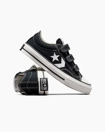 Black / White Converse Star Player 76 Kids' Sneakers UK | C-98361049