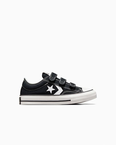 Black / White Converse Star Player 76 Kids\' Sneakers UK | C-98361049