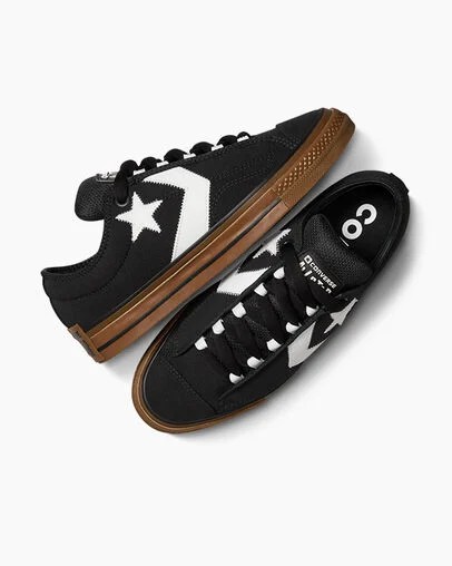 Black / White Converse Star Player 76 Puff Women Tennis Shoes UK | C-47839059