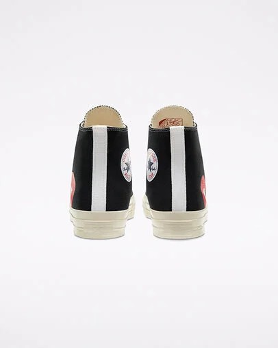 Black / White / Red Converse Converse x PLAY Comme des Garçons Chuck 70 Men Sneakers UK | C-01437589