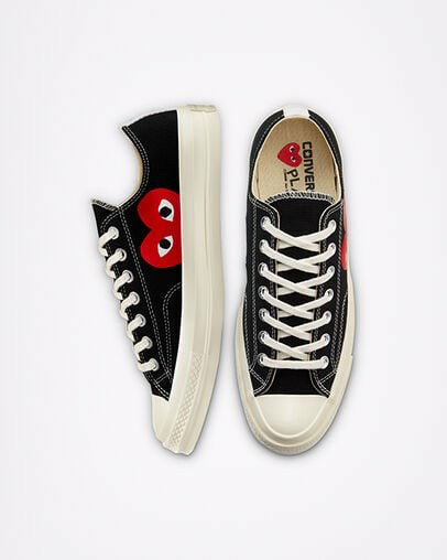 Black / White / Red Converse Converse x PLAY Comme des Garçons Chuck 70 Men Sneakers UK | C-87062419