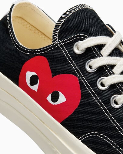 Black / White / Red Converse Converse x PLAY Comme des Garçons Chuck 70 Men Sneakers UK | C-87062419