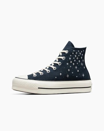 Blue Converse Chuck Taylor All Star Lift Women Platform Shoes UK | C-80731659