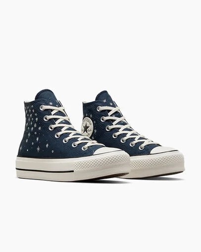 Blue Converse Chuck Taylor All Star Lift Women Platform Shoes UK | C-80731659