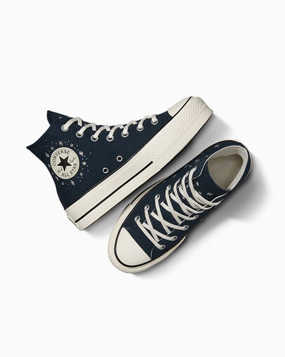 Blue Converse Chuck Taylor All Star Lift Women Platform Shoes UK | C-80731659