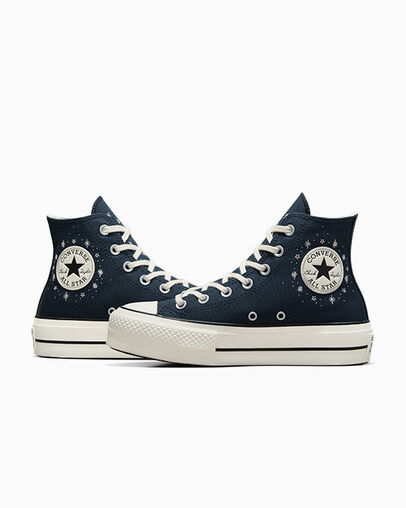 Blue Converse Chuck Taylor All Star Lift Women Platform Shoes UK | C-80731659