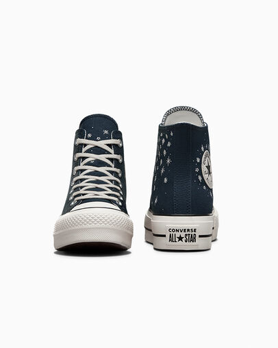 Blue Converse Chuck Taylor All Star Lift Women Platform Shoes UK | C-80731659