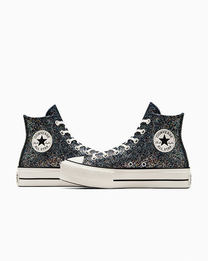 Blue / Black Converse Chuck Taylor All Star Lift Women Platform Shoes UK | C-35812499