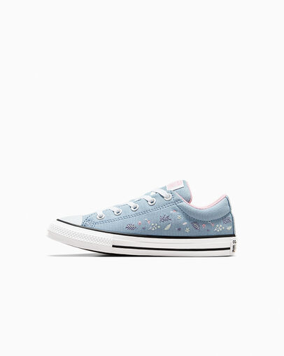 Blue / Pink Converse Chuck Taylor All Star Street Tiny Florals Kids' Sneakers UK | C-56342799