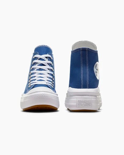 Blue / White / Black Converse Chuck Taylor All Star Move Women Platform Shoes UK | C-26840799