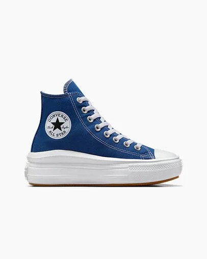 Blue / White / Black Converse Chuck Taylor All Star Move Women Platform Shoes UK | C-26840799