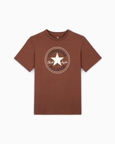 Brown Converse Go-To All Star Patch Standard-Fit Women T Shirts UK | C-50829619