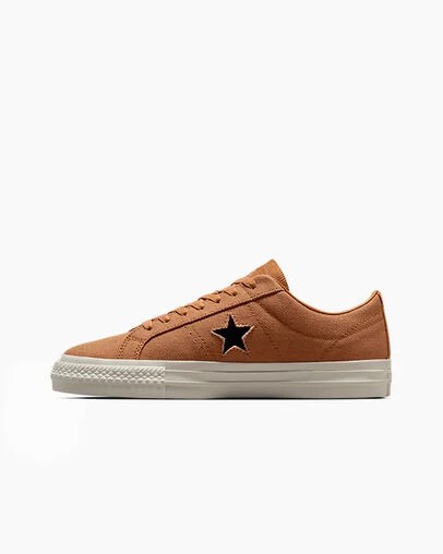 Brown Converse One Star Pro Men Skate Shoes UK | C-69402319