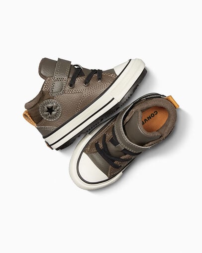 Brown / Black Converse Chuck Taylor All Star Water-Repellent Malden Street Kids' Boots UK | C-73456909