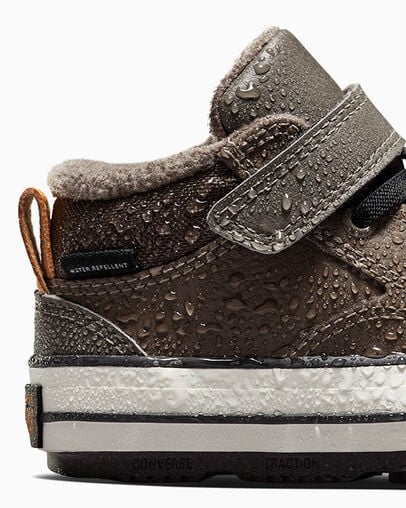 Brown / Black Converse Chuck Taylor All Star Water-Repellent Malden Street Kids' Boots UK | C-73456909