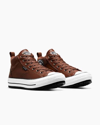 Brown / Brown / White Converse Chuck Taylor All Star Malden Street Women Boots UK | C-07158439