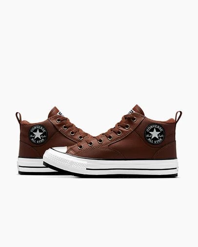 Brown / Brown / White Converse Chuck Taylor All Star Malden Street Women Boots UK | C-07158439