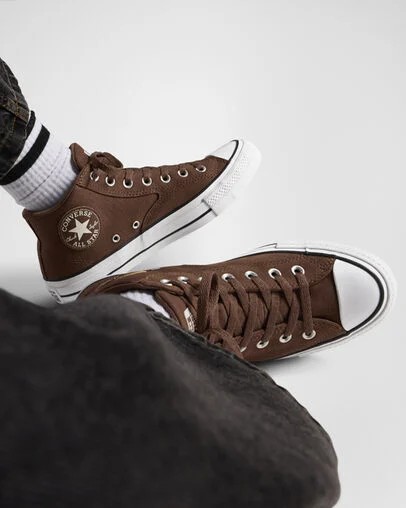 Brown / Brown / White Converse Chuck Taylor All Star Malden Street Women Boots UK | C-48310299