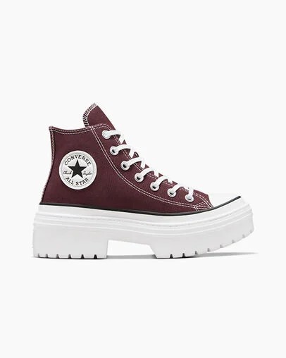 Burgundy / White / Black Converse Chuck Taylor All Star Lugged Heel Platform Women Boots UK | C-40356179