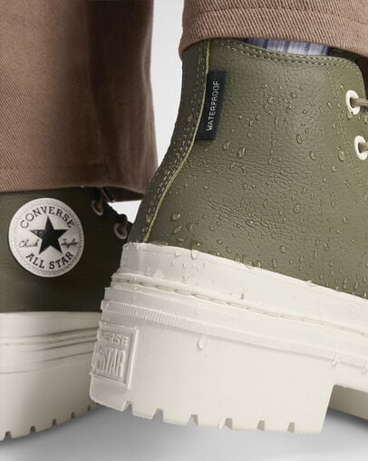 Dark Green / Black Converse Chuck Taylor All Star Lugged Heel Platform Waterproof Women Boots UK | C-45629089