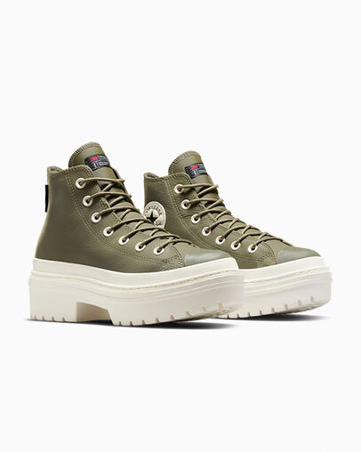 Dark Green / Black Converse Chuck Taylor All Star Lugged Heel Platform Waterproof Women Boots UK | C-45629089