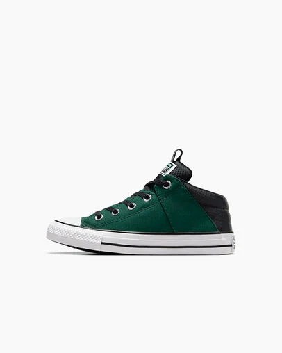 Green / Black / White Converse Chuck Taylor All Star Axel Sporty Kids' Boots UK | C-76951329