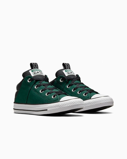 Green / Black / White Converse Chuck Taylor All Star Axel Sporty Kids' Boots UK | C-76951329