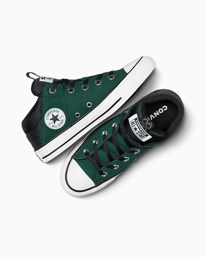 Green / Black / White Converse Chuck Taylor All Star Axel Sporty Kids' Boots UK | C-76951329