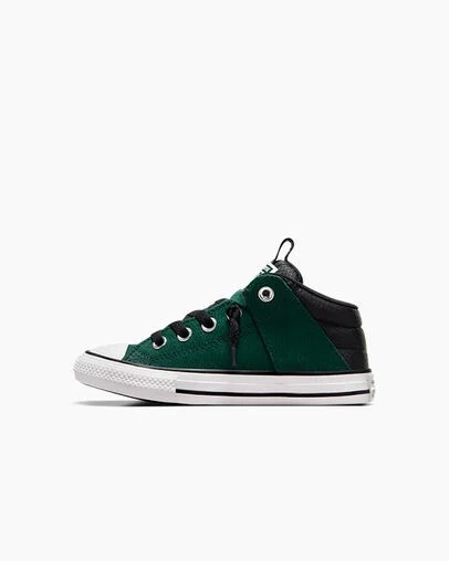 Green / Black / White Converse Chuck Taylor All Star Axel Sporty Easy-On Kids' Boots UK | C-49603759