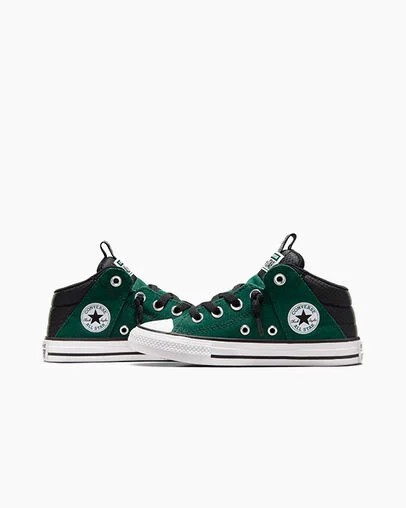 Green / Black / White Converse Chuck Taylor All Star Axel Sporty Easy-On Kids' Boots UK | C-49603759