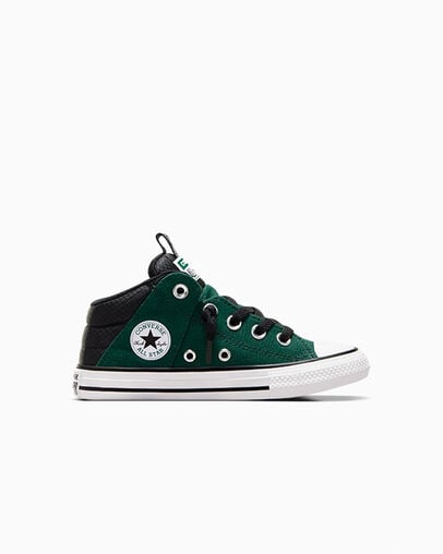 Green / Black / White Converse Chuck Taylor All Star Axel Sporty Easy-On Kids\' Boots UK | C-49603759