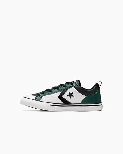 Green / Black / White Converse Pro Blaze Kids' Sneakers UK | C-91307259