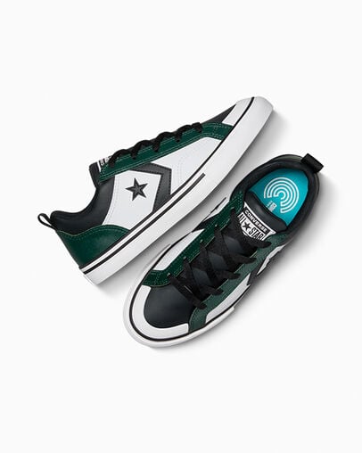 Green / Black / White Converse Pro Blaze Kids' Sneakers UK | C-91307259