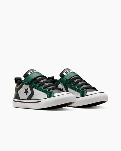 Green / Black / White Converse Pro Blaze Kids' Sneakers UK | C-18092739