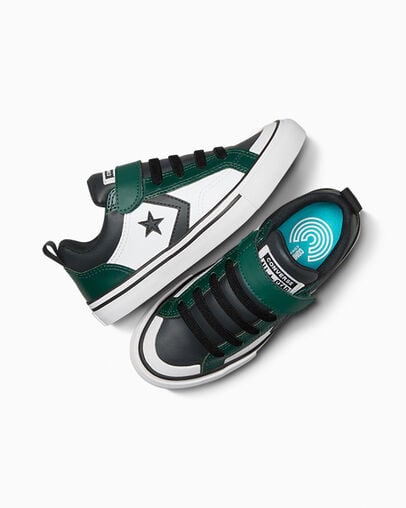 Green / Black / White Converse Pro Blaze Kids' Sneakers UK | C-18092739