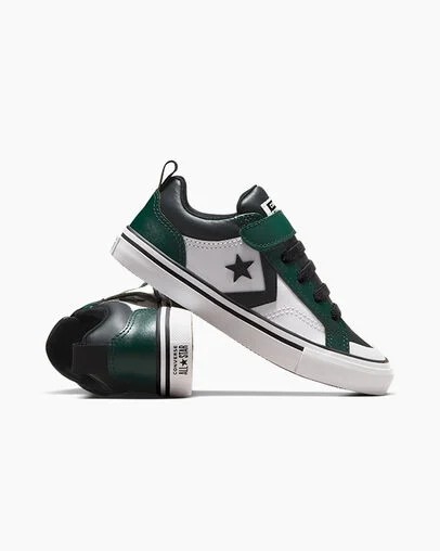 Green / Black / White Converse Pro Blaze Kids' Sneakers UK | C-18092739