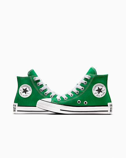 Green / White / Black Converse Chuck Taylor All Star Sketch Kids' Sneakers UK | C-07621959