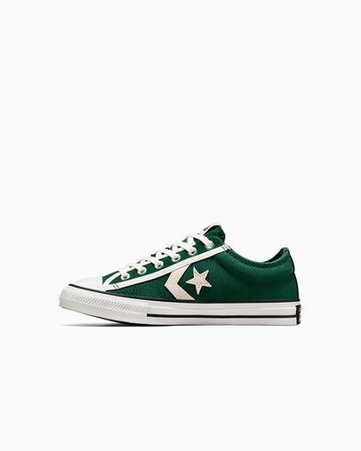 Green / White / Black Converse Star Player 76 Luxe Kids' Sneakers UK | C-92637509