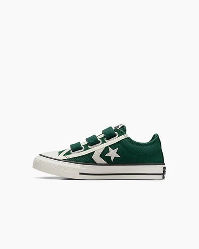 Green / White / Black Converse Star Player 76 Luxe Kids' Sneakers UK | C-07846259