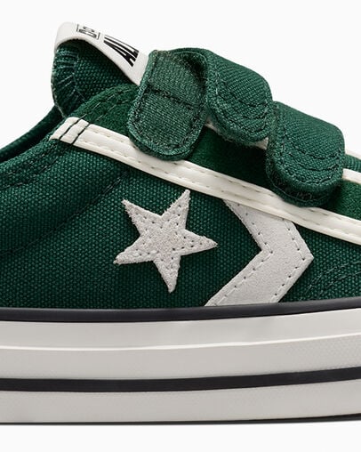 Green / White / Black Converse Star Player 76 Luxe Kids' Sneakers UK | C-07846259