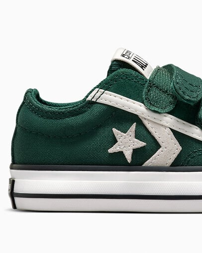 Green / White / Black Converse Star Player 76 Luxe Kids' Sneakers UK | C-51248079