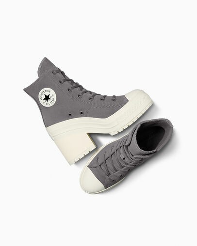 Grey Converse Chuck 70 De Luxe Heel Women Platform Shoes UK | C-69572419