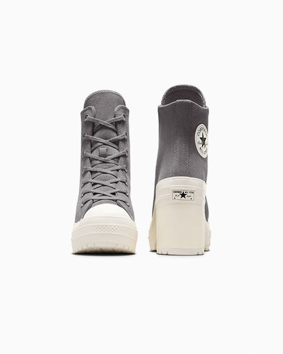 Grey Converse Chuck 70 De Luxe Heel Women Platform Shoes UK | C-04927169