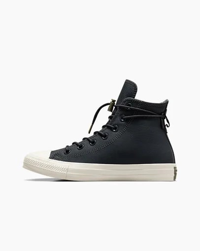 Grey Converse Chuck Taylor All Star Weatherized Leather Men Sneakers UK | C-06972319