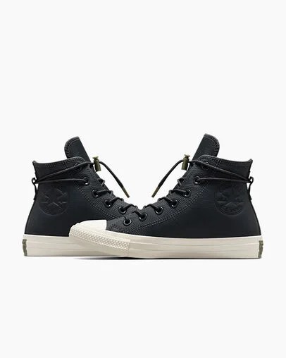 Grey Converse Chuck Taylor All Star Weatherized Leather Men Sneakers UK | C-06972319