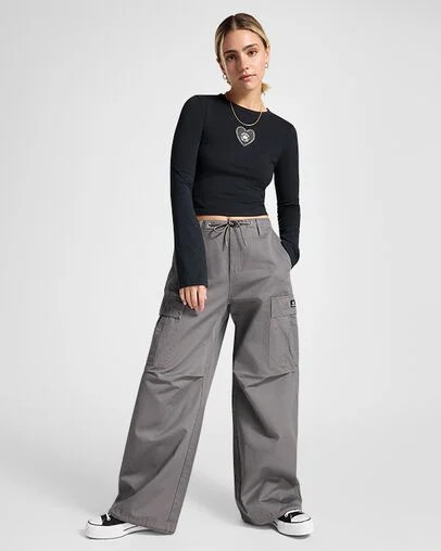 Grey Converse Fleece Women Cargo Pants UK | C-29657039