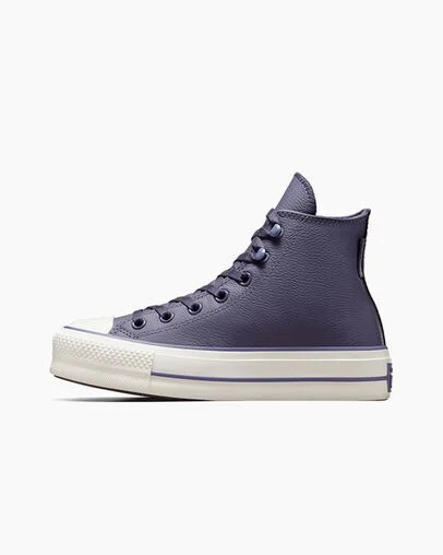 Grey Purple / Lavender Grey Converse Chuck Tayor All Star Lift Women Platform Shoes UK | C-32571409